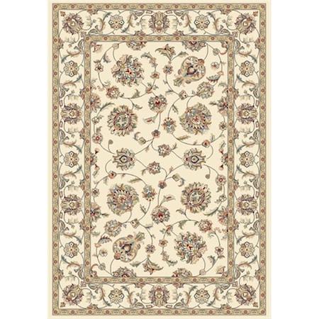 Dynamic Rugs Ancient Garden 2 ft. 2 in. x 7 ft. 7 in. 57365-6464 Rug - Ivory/Ivory AN28573656464